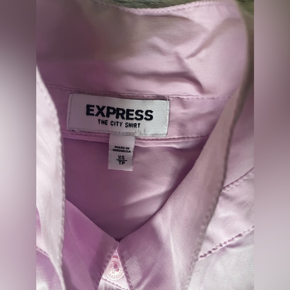 2PIECE- EXPRESS brown and lilac button down long sleeve shirt - Picture 6 of 7